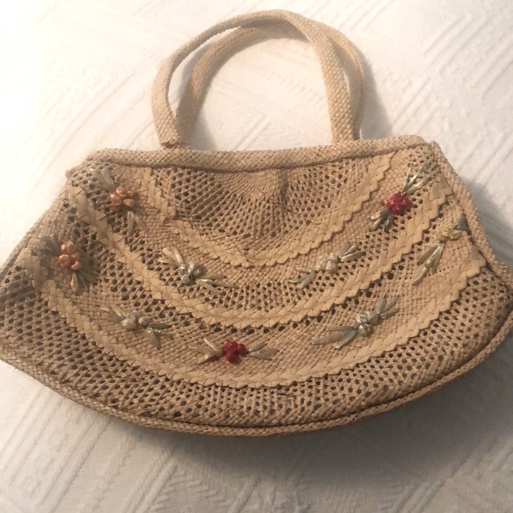 Free with any purchase!  Vintage handmade floral clutch